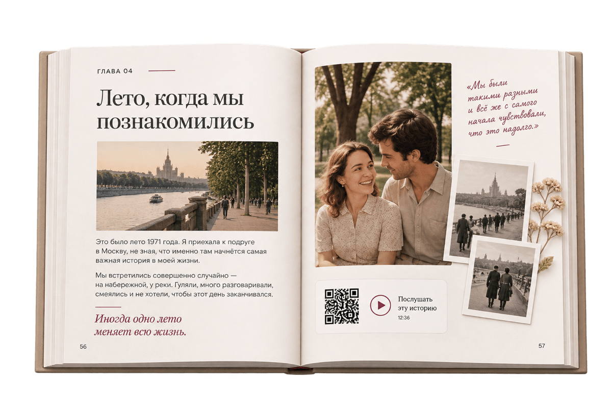 Разворот книги — глава «Любовь»