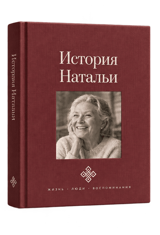 Персональная книга «История Натальи» в бордовом переплёте